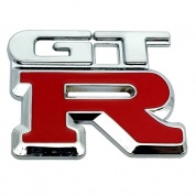 Шильдик GTR SHK 051 металлический серебряный 50*60 мм