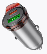 ЗУ-прикуриватель "Hoco NZ16A" 43W USB-C USB-A PD25W QC3.0