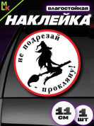 Виниловая наклейка Ведьмочка VRC 417 белый фон