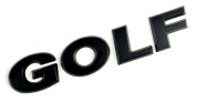 Шильдик эмблема автомобильный SHKP Golf B черный пластик