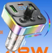 Автомобильный FM трансмиттер “FaizFull FS36” USB-A+USB-C 12-24V 48W с функцией зарядки