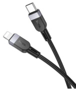 Кабель "Hoco X109TIB1 TC-IP" силиконовая оплетка PD27W  длина 1м черный