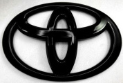 Шильдик автомобильный SHKP Toyota BB черный пластик размер 140мм