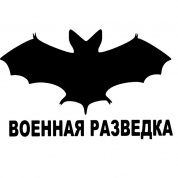 Виниловая наклейка VRC 254-15 "Военная разведка" черная плоттер 10*15см