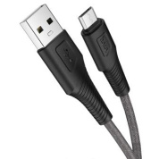 Кабель "Hoco X58 Micro" в силиконовой оплетке 2,4 A длина 1M белый