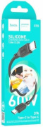 Кабель "Hoco X90TTB Type-C-Type-C черный" 60W длина 1M