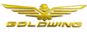 Наклейка NVO 004G виниловая объемная "Goldwing" золото 17*5 см