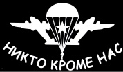 Виниловая наклейка VRC 253-01 "Никто кроме нас" белая плоттер 12*22см