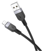 Кабель "Hoco X109IB1 USB-IP" силиконовая оплетка 2.4А  длина 1м черный