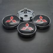 Колпачки на ступицу Mitsubishi NZDK 031 черные пластик металл 4 шт.
