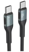 Кабель Celebrat HB-06C 60W TC-TC длина 1,2м черный нейлон