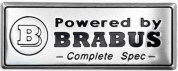 Шильдик SHK 002BR-S01 "Powered by Brabus серебро" металл размер 80*30мм