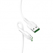 Кабель "Hoco X33W Micro", 4A,особо быстрой зарядки, белый, длина 1M