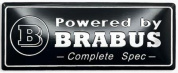 Шильдик SHK 002BR-B01 "Powered by Brabus черный" металл размер 80*30мм