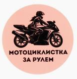 Виниловая наклейка VRC 868-01 "Мотоциклистка за рулем №2" 10*10см
