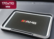 Коврик KPM 027 "AMG" на приборную панель малый с бортами силикон 17*11см