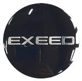 Наклейки на диски Exeed NZD 100 черные металлические 4 шт