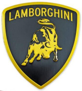 Шильдик SHK 120 "Lamborghini" металл размер 60*55мм