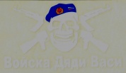 Виниловая наклейка VRC 254-03 "Войска Дяди Васи" двухцветная белая плоттер 13*23см