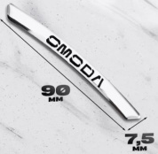 Наклейка NOK 036S на обод колеса "Omoda" серебро металл 4 шт