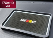 Коврик KPM 022 "Ralli Art" на приборную панель малый с бортами силикон 17*11см