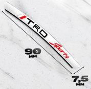 Наклейка NOK 028S на обод колеса "TRD" серебро металл 4 шт