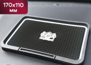 Коврик KPM 029 "VIP" на приборную панель малый с бортами силикон 17*11см