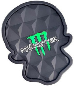 Коврик KPCH 110 противоскользящий в форме черепа "Monster Energy" с маленькими бортиками рельефная поверхность