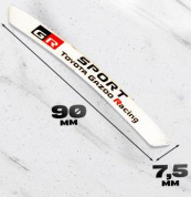 Наклейка NOK 030S на обод колеса "GR Sport racing" серебро металл 4 шт
