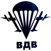 Виниловая наклейка VRC 254 "ВДВ" черная плоттер 19*19см
