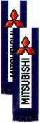 Тканевый вымпел Митсубиси VDD 06288 синий фон двухсторонний бахрома