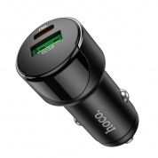 ЗУ-прикуриватель "Hoco Z42" LED дисплей, быстрая зарядка QC3.0 на двух разъемах USB, PD20W