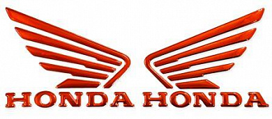 Наклейка NVO 003R виниловая объемная "Honda moto" красная 15,5*6 см