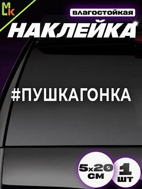 Виниловая наклейка Пушкагонка VRC 423-05 белая плоттер