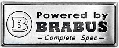 Шильдик SHK 002BR-S01 "Powered by Brabus серебро" металл размер 80*30мм