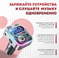 Автомобильный FM трансмиттер “FaizFull FS120” 2 USB-A+USB-C 38W с функцией зарядки с радужной подсветкой