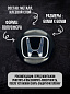 Наклейки на диски Хонда / Honda NZD6 019 черные, металлические, 60мм, 4 шт
