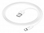 Кабель Hoco "X87TW" USB-Type C 3А силикон огнестойкий белый длина 1M