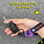 Брелок BTL 027F "Фольксваген" фиолетовый тканевый с карабином 16*2,5 см