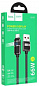 Кабель "Hoco U137TB" USB-TC динамический RGB-индикатор нейлоновая оплетка 66W 5A длина 1,2м черный