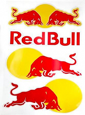 Комплект PKTT 702-01 наклеек светоотражающих "Red Bull" 4 шт 23*39см