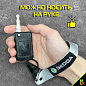 Тканевый брелок с карабином Mashinokom Шкода / Skoda BTL 091S серебристый