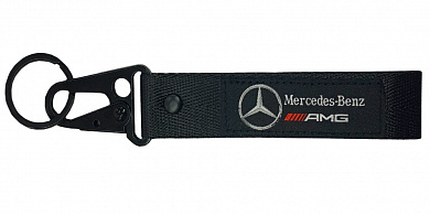 Тканевый брелок с карабином АМГ / AMG BTL 036-01 черный