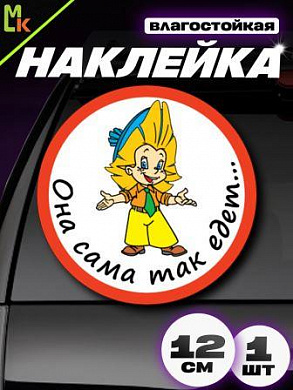 Виниловая наклейка Она сама VRC 004 белый фон