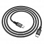 Кабель "Hoco X14TTB" Type-C to Type-C нейлоновая оплетка 60W длина 1м черный