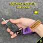 Брелок BTL 208F "Бешеная табуретка" фиолетовый тканевый с карабином 16*2,5 см