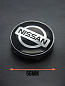 Колпачки на ступицу Nissan NZDK 037 черные пластик металл 4 шт.