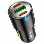 ЗУ-прикуриватель "Hoco NZ6" быстрая зарядка QC3.0 Type-C 25W + Type-C 20W + USB 18W