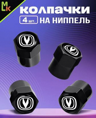 Колпачки KNVS 047 на вентиль с силиконовой наклейкой "Чанган" металл силикон