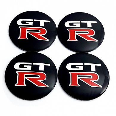 Наклейки на диски GTR NZD 068 черные металлические 4 шт